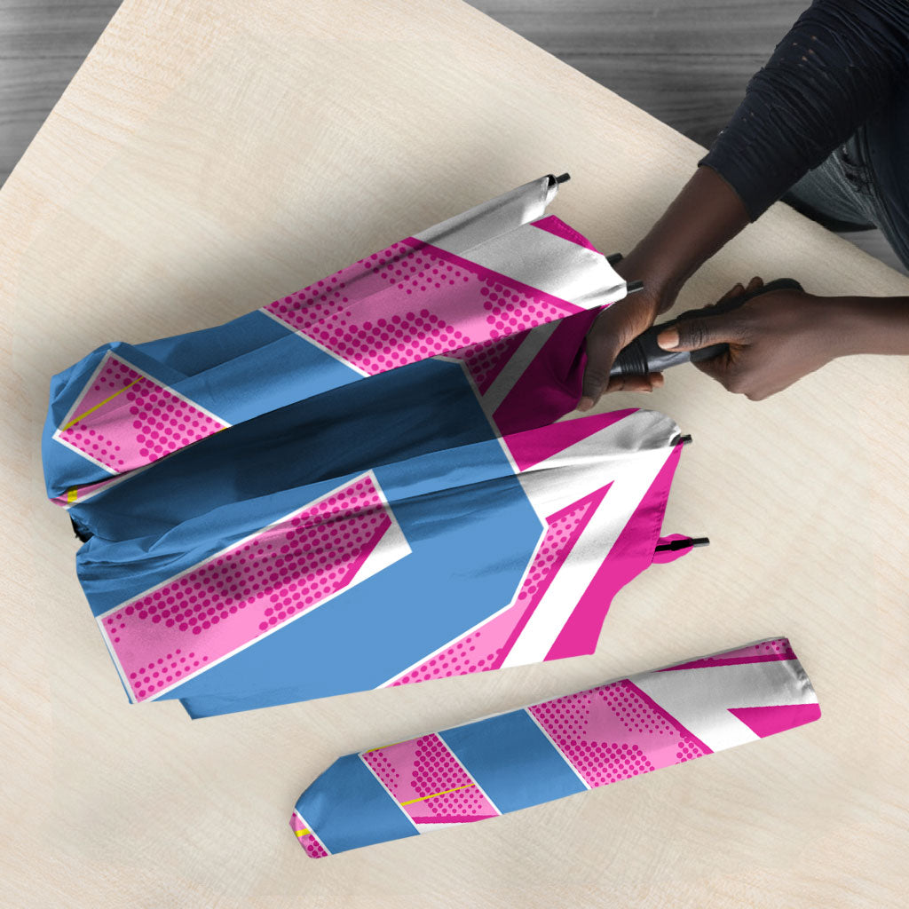 Personalized Barbados Cricket Tridents Umbrella Graphic Geometric Dynamic Sports Mascot