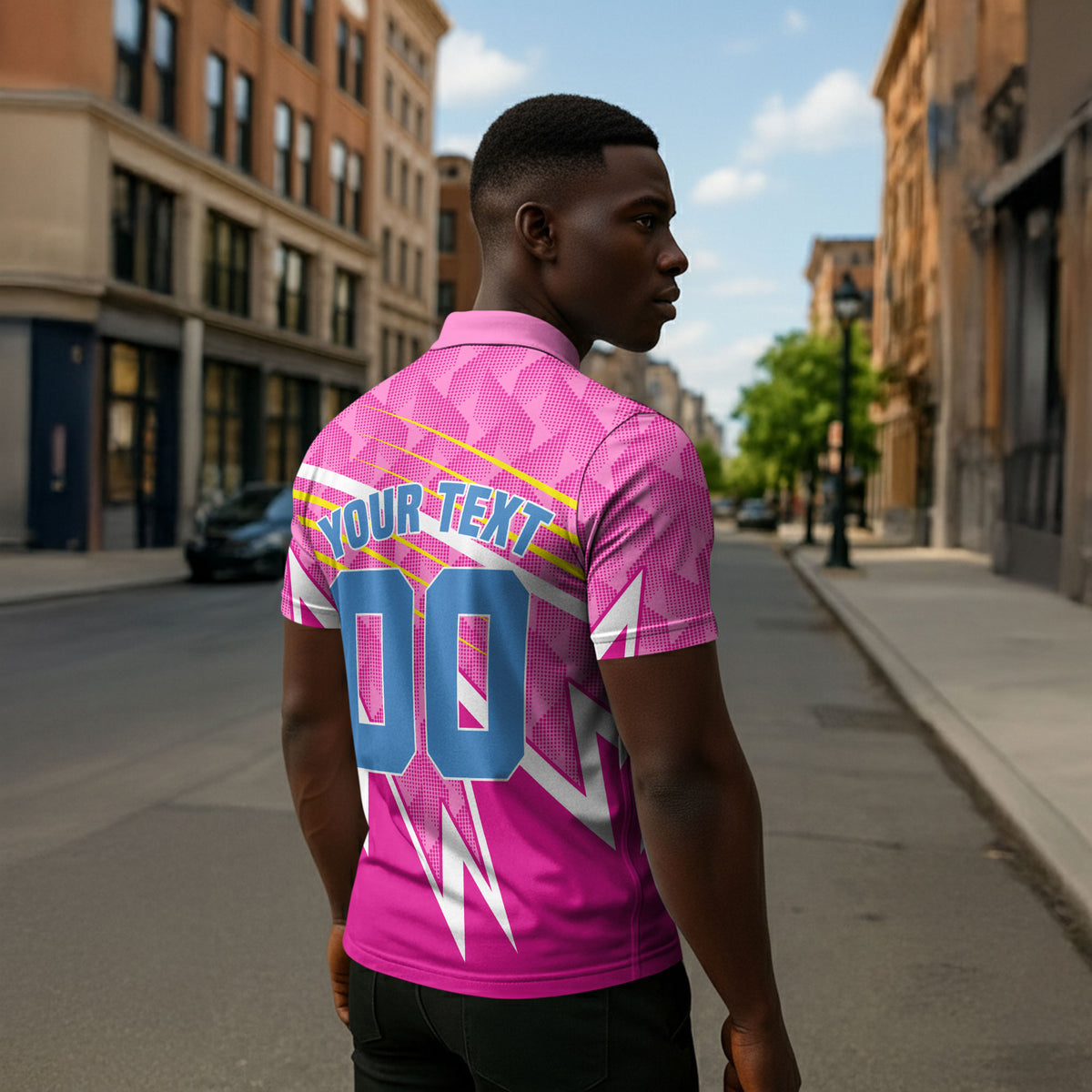 Personalized Barbados Cricket Tridents Zipper Polo Shirt Graphic Geometric Dynamic Sports Mascot