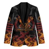 Firefighter German Shepherd Dad Blazer Vintage Fire Flames Sunset City Skyline - Always By My Side