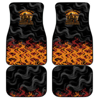 Firefighter German Shepherd Dad Car Mats Vintage Fire Flames Sunset City Skyline - Always By My Side