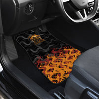 Firefighter German Shepherd Dad Car Mats Vintage Fire Flames Sunset City Skyline - Always By My Side