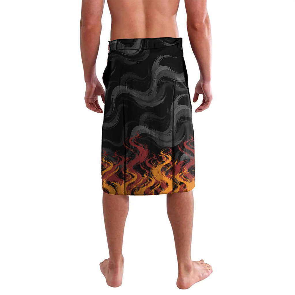 Firefighter German Shepherd Dad Lavalava Vintage Fire Flames Sunset City Skyline - Always By My Side
