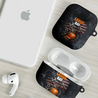 Labor Day AirPods Case Strong Hands Build Nations Patriotic Grunge Tools