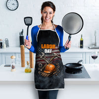 Labor Day Apron Strong Hands Build Nations Patriotic Grunge Tools
