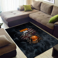 Labor Day Area Rug Strong Hands Build Nations Patriotic Grunge Tools