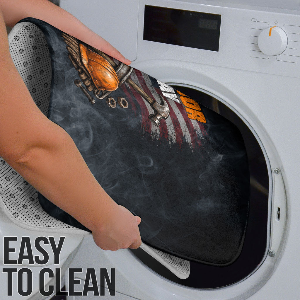 Labor Day Bathroom Set Strong Hands Build Nations Patriotic Grunge Tools