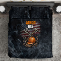 Labor Day Bedding Set Strong Hands Build Nations Patriotic Grunge Tools