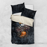 Labor Day Bedding Set Strong Hands Build Nations Patriotic Grunge Tools