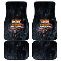Labor Day Car Mats Strong Hands Build Nations Patriotic Grunge Tools