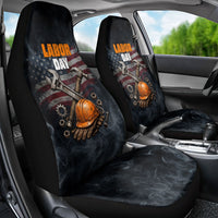 Labor Day Car Seat Cover Strong Hands Build Nations Patriotic Grunge Tools