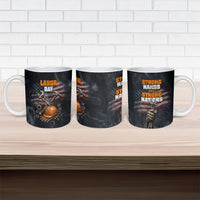 Labor Day Ceramic Mug Strong Hands Build Nations Patriotic Grunge Tools