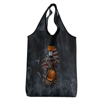 Labor Day Grocery Bag Strong Hands Build Nations Patriotic Grunge Tools