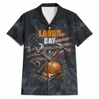 Labor Day Hawaiian Shirt Strong Hands Build Nations Patriotic Grunge Tools