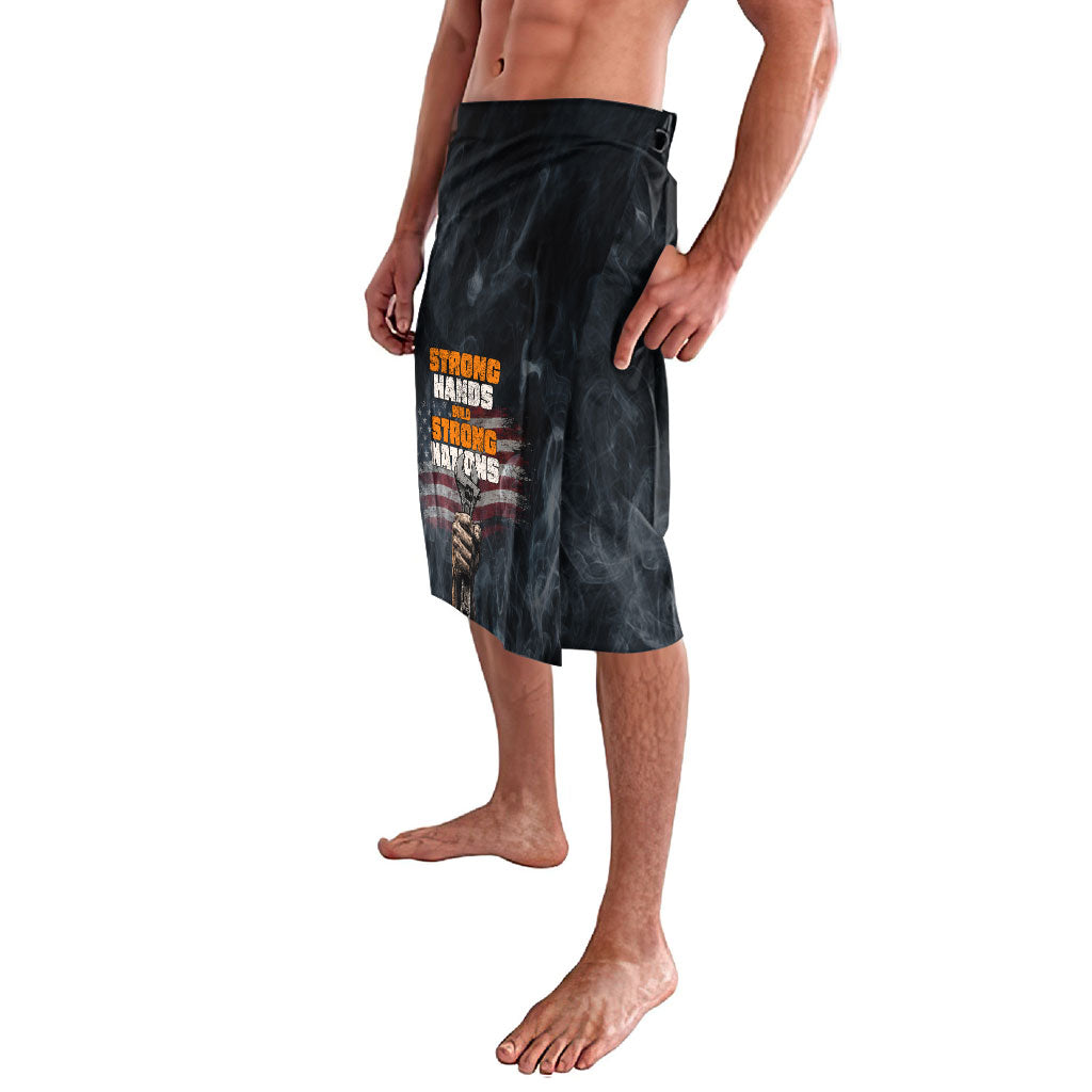 Labor Day Lavalava Strong Hands Build Nations Patriotic Grunge Tools