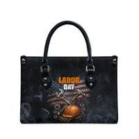 Labor Day Leather Bag Strong Hands Build Nations Patriotic Grunge Tools