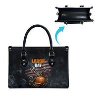 Labor Day Leather Bag Strong Hands Build Nations Patriotic Grunge Tools