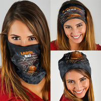 Labor Day Neck Gaiter Strong Hands Build Nations Patriotic Grunge Tools
