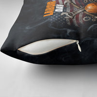 Labor Day Pillow Cover Strong Hands Build Nations Patriotic Grunge Tools