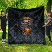 Labor Day Quilt Strong Hands Build Nations Patriotic Grunge Tools