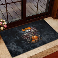 Labor Day Rubber Doormat Strong Hands Build Nations Patriotic Grunge Tools