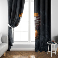 Labor Day Window Curtain Strong Hands Build Nations Patriotic Grunge Tools