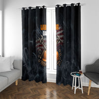 Labor Day Window Curtain Strong Hands Build Nations Patriotic Grunge Tools