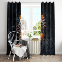 Labor Day Window Curtain Strong Hands Build Nations Patriotic Grunge Tools