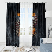 Labor Day Window Curtain Strong Hands Build Nations Patriotic Grunge Tools