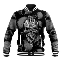 Skull Pattern Baseball Jacket I'm Never Alone - My Demon Are With Me 24/7 - Wonder Print Shop