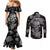 skull-pattern-couples-matching-mermaid-dress-and-long-sleeve-button-shirts-im-never-alone-my-demon-are-with-me-247