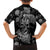 Skull Pattern Family Matching Off Shoulder Maxi Dress and Hawaiian Shirt I'm Never Alone - My Demon Are With Me 24/7 - Wonder Print Shop