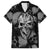 Skull Pattern Family Matching Off Shoulder Maxi Dress and Hawaiian Shirt I'm Never Alone - My Demon Are With Me 24/7 - Wonder Print Shop