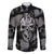 Skull Pattern Family Matching Off Shoulder Maxi Dress and Hawaiian Shirt I'm Never Alone - My Demon Are With Me 24/7 - Wonder Print Shop