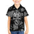 Skull Pattern Family Matching Off Shoulder Maxi Dress and Hawaiian Shirt I'm Never Alone - My Demon Are With Me 24/7 - Wonder Print Shop