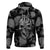 Skull Pattern Hoodie I'm Never Alone - My Demon Are With Me 24/7 - Wonder Print Shop