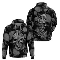 Skull Pattern Hoodie I'm Never Alone - My Demon Are With Me 24/7 - Wonder Print Shop