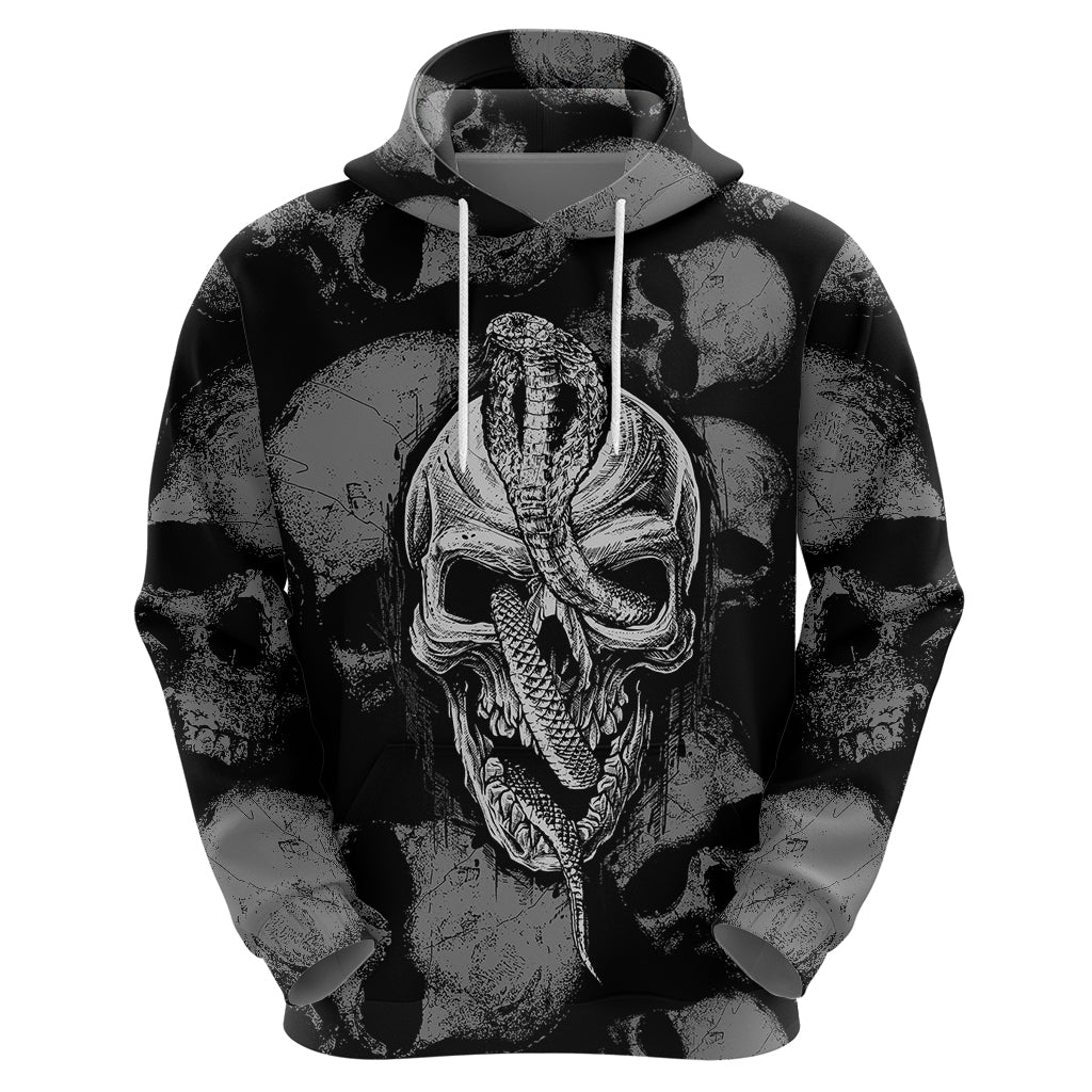 Skull Pattern Hoodie I'm Never Alone - My Demon Are With Me 24/7 - Wonder Print Shop