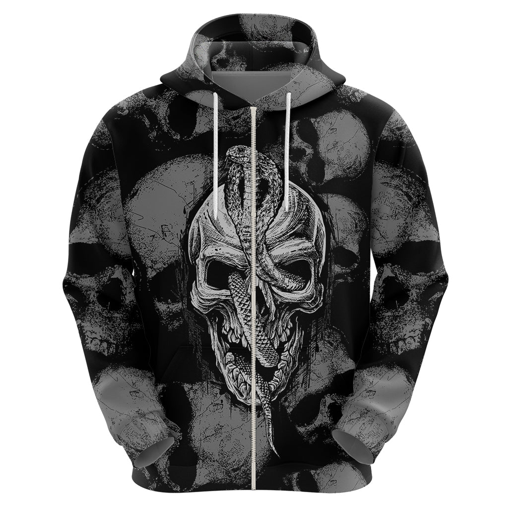 Skull Pattern Hoodie I'm Never Alone - My Demon Are With Me 24/7 - Wonder Print Shop
