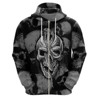 Skull Pattern Hoodie I'm Never Alone - My Demon Are With Me 24/7 - Wonder Print Shop