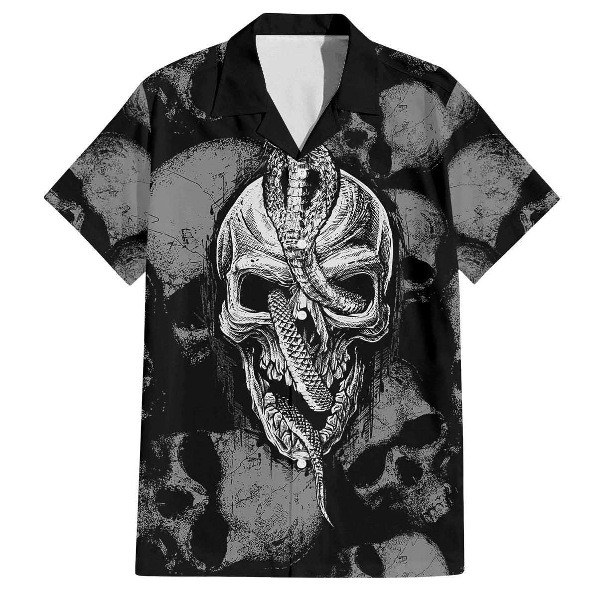 Skull Pattern Kid Hawaiian Shirt I'm Never Alone - My Demon Are With Me 24/7 - Wonder Print Shop