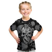 Skull Pattern Kid T Shirt I'm Never Alone - My Demon Are With Me 24/7 - Wonder Print Shop