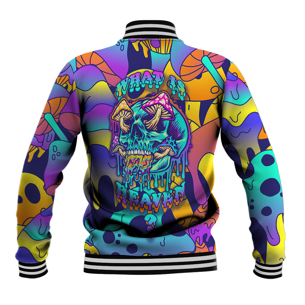 High Feel Skull Baseball Jacket What Is Heaven - Wonder Print Shop