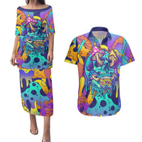 High Feel Skull Couples Matching Puletasi Dress and Hawaiian Shirt What Is Heaven - Wonder Print Shop