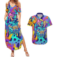 High Feel Skull Couples Matching Summer Maxi Dress and Hawaiian Shirt What Is Heaven - Wonder Print Shop