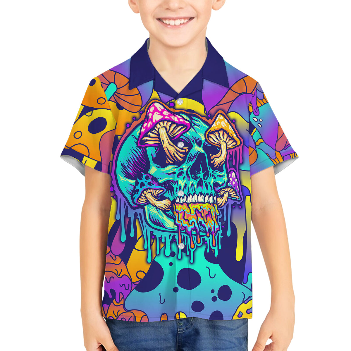 High Feel Skull Family Matching Summer Maxi Dress and Hawaiian Shirt What Is Heaven - Wonder Print Shop