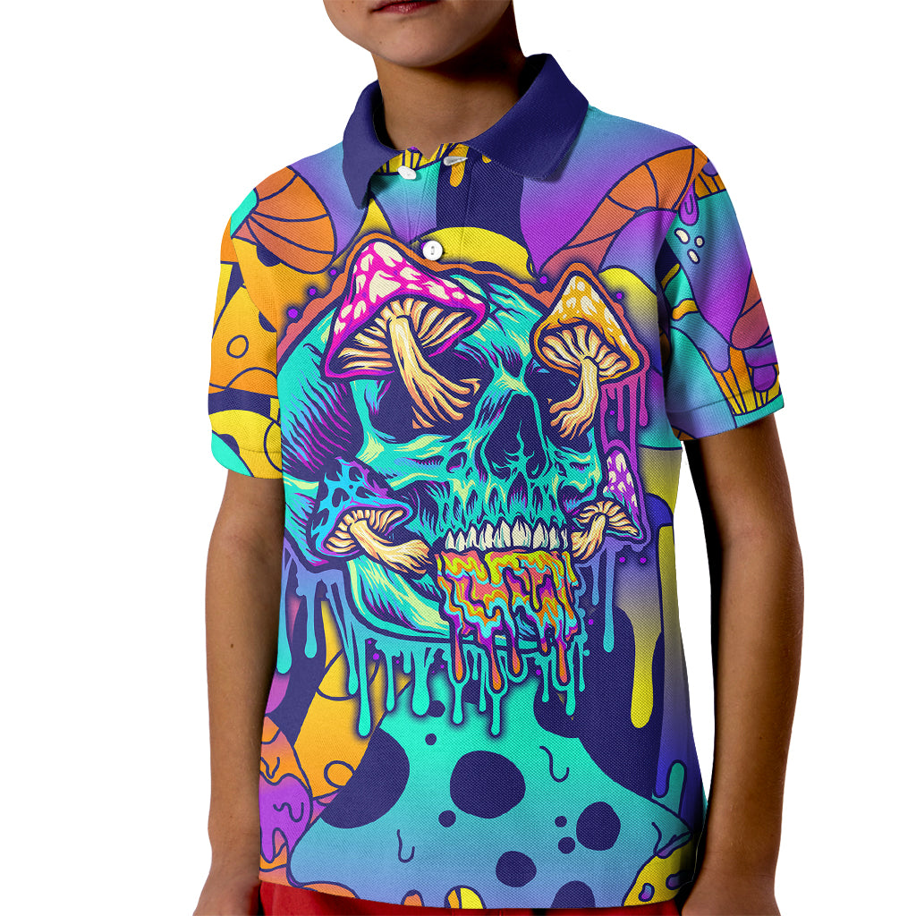 High Feel Skull Kid Polo Shirt What Is Heaven - Wonder Print Shop