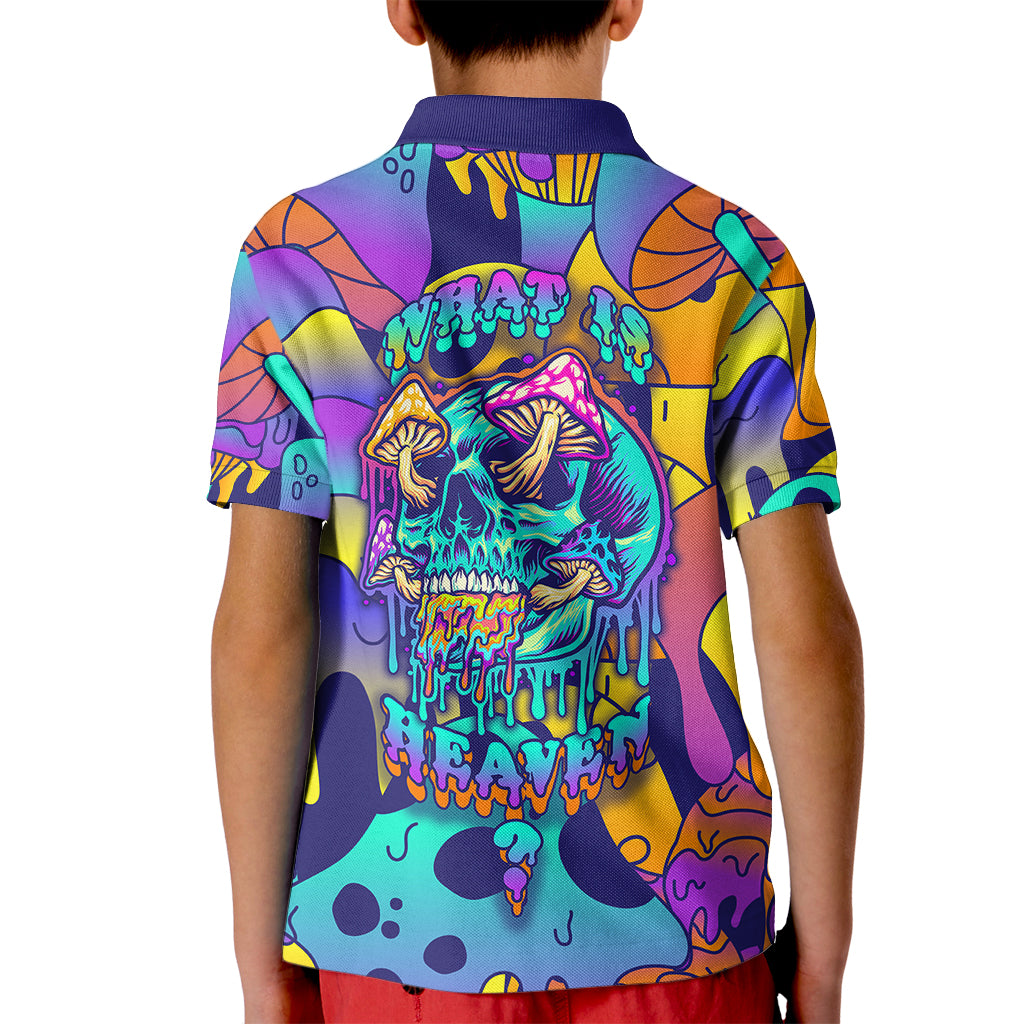 High Feel Skull Kid Polo Shirt What Is Heaven - Wonder Print Shop