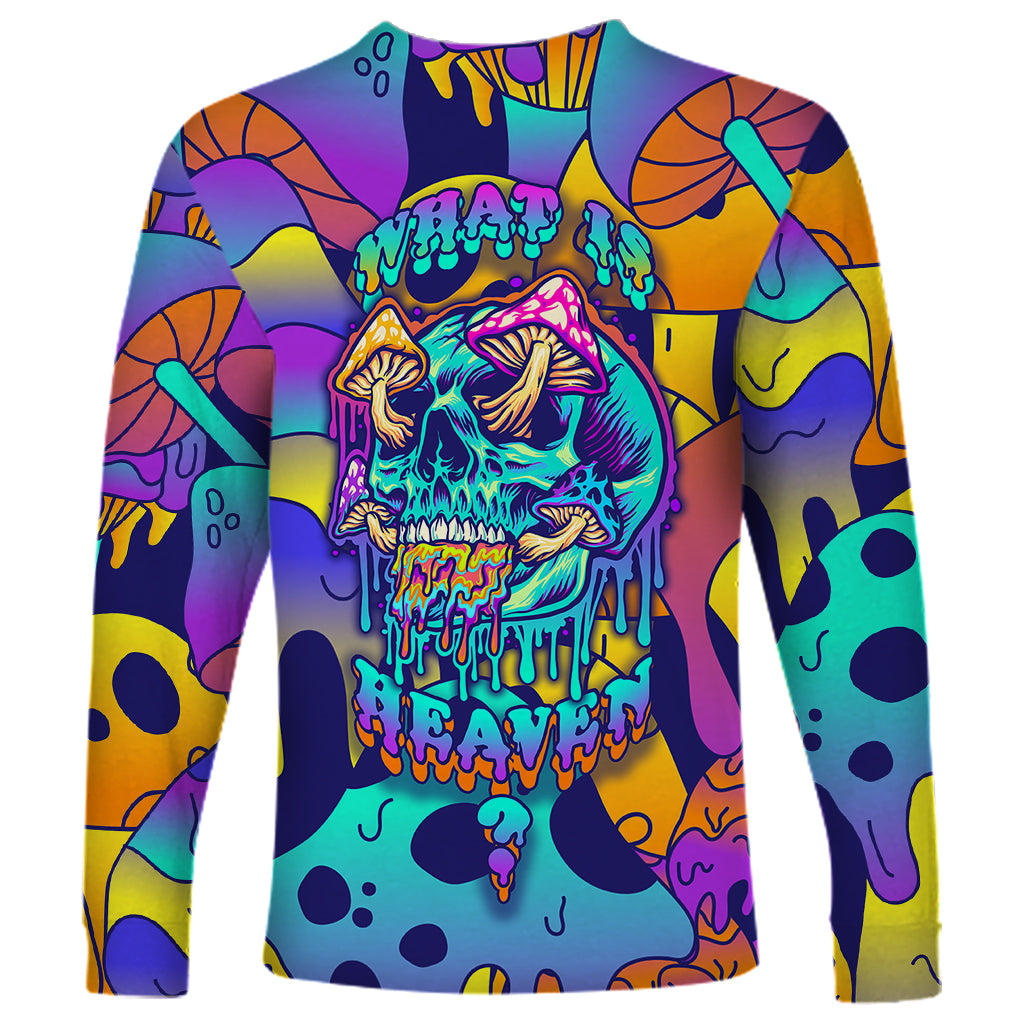 High Feel Skull Long Sleeve Shirt What Is Heaven - Wonder Print Shop