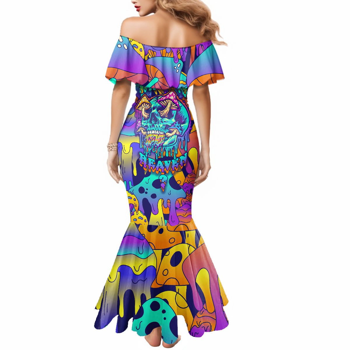 High Feel Skull Mermaid Dress What Is Heaven - Wonder Print Shop