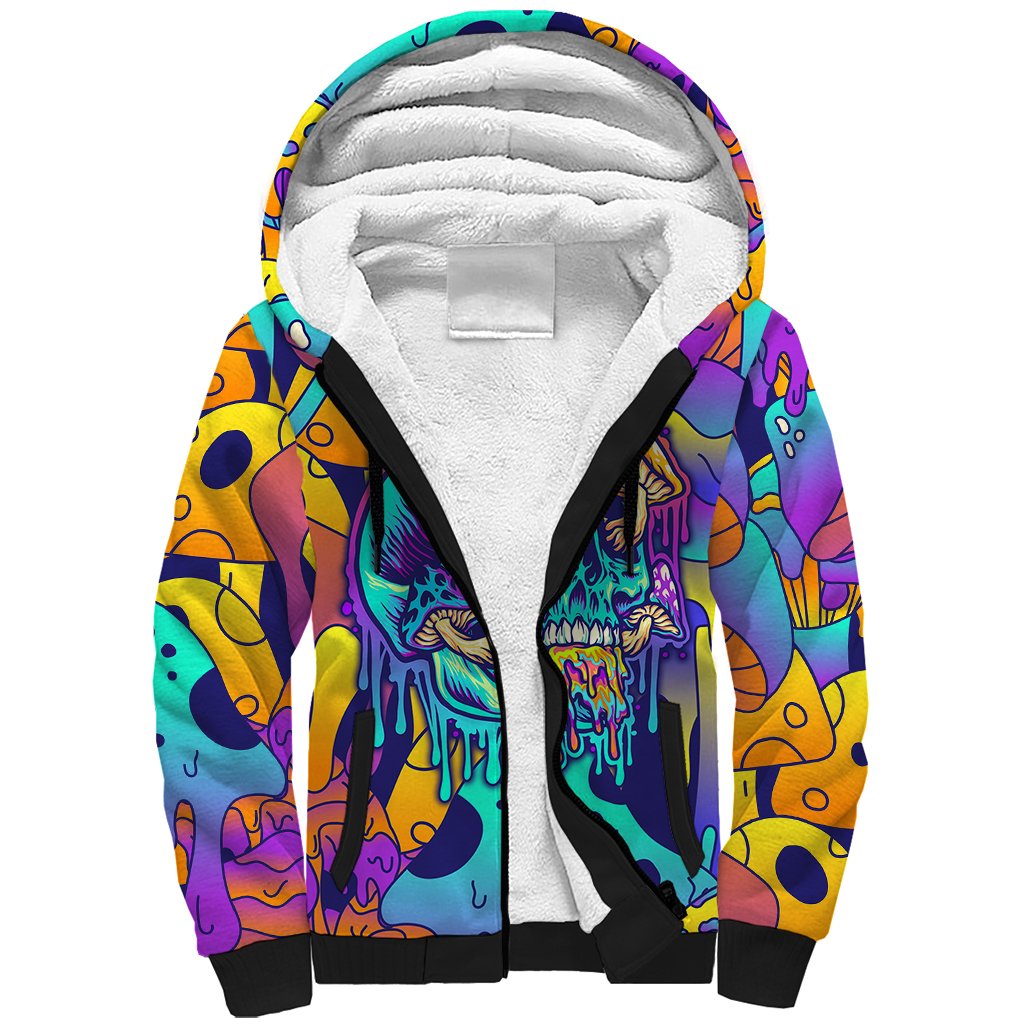 High Feel Skull Sherpa Hoodie What Is Heaven - Wonder Print Shop